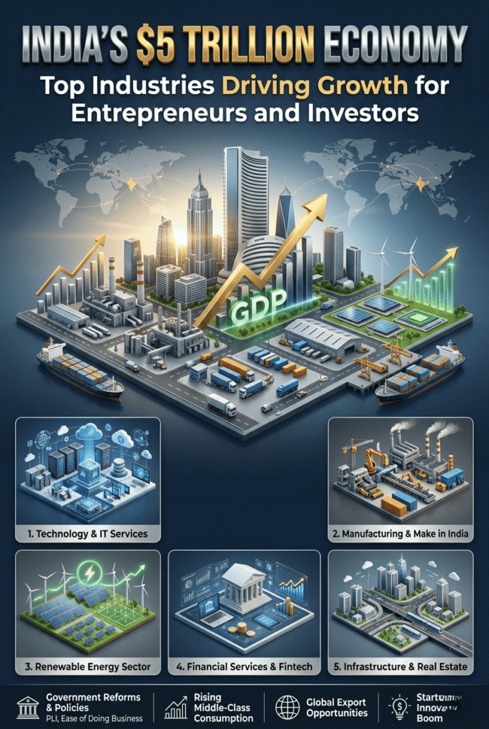 India 5 trillion economy business opportunities