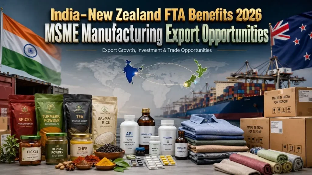India New Zealand FTA MSME export opportunities in 2026
