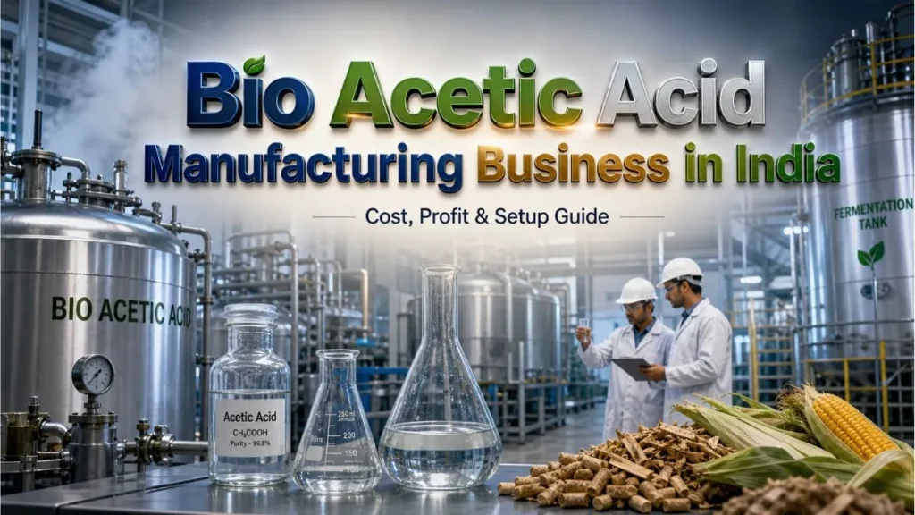 Bio acetic acid manufacturing plant setup in India
