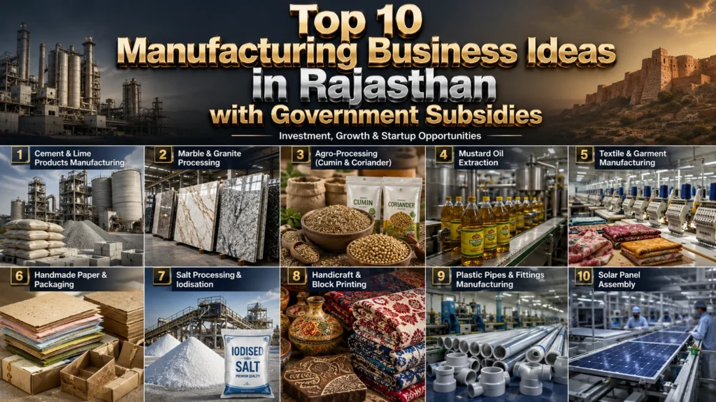 Manufacturing Business Ideas in Rajasthan