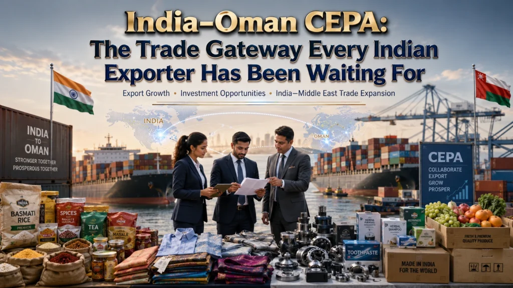 India Oman CEPA export opportunity MSME