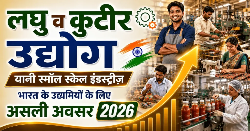 लघु व कुटीर उद्योग यानी स्मॉल स्केल इंडस्ट्रीज़ - भारत के उद्यमियों के लिए अ�