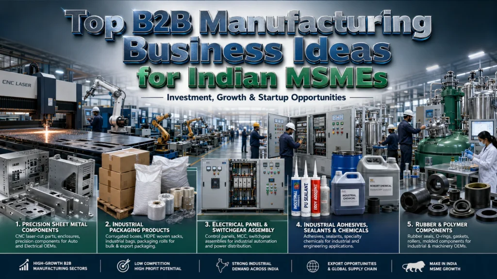 B2B Manufacturing Business Ideas for Indian MSMEs