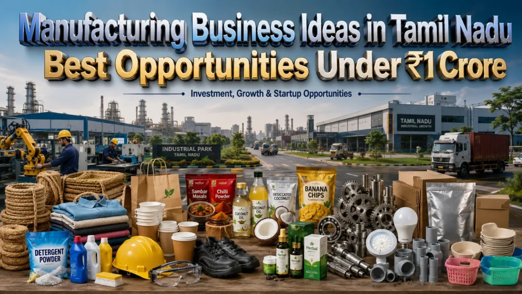 Manufacturing Business Ideas in Tamil Nadu Under ₹1 Crore