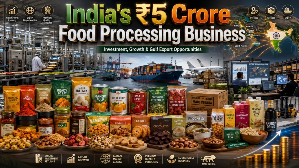 ₹5 Crore Food Processing Business in India: Gulf Export