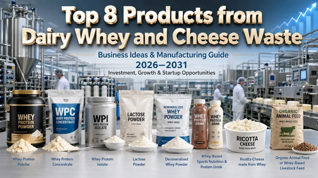 Dairy Whey Processing Business: Top 8 Products, Investment