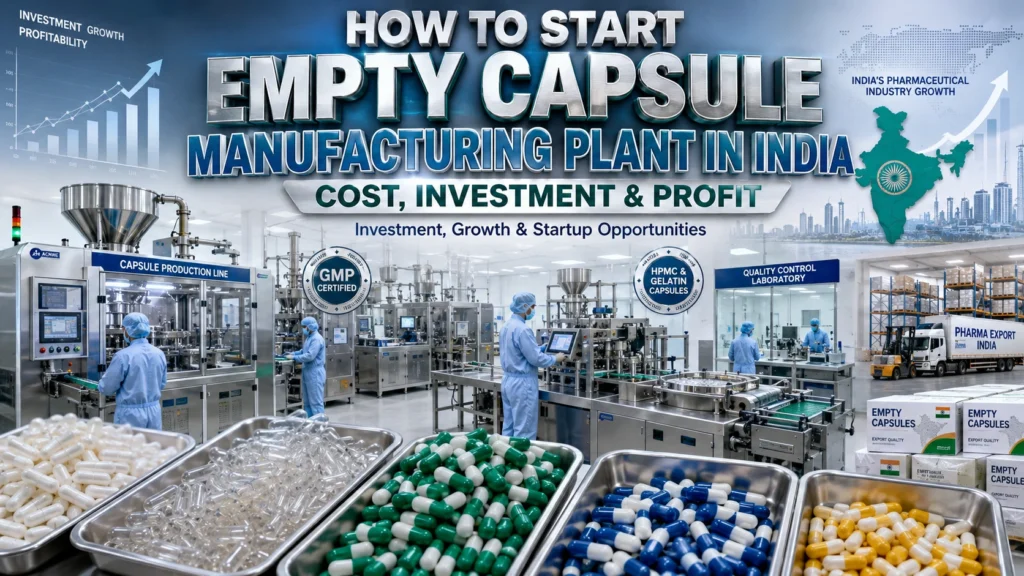 Empty Capsule Manufacturing Plant in India: Cost, Investment