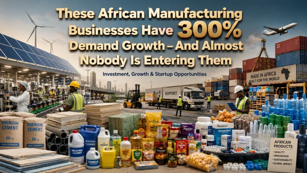 20 Profitable Manufacturing Business Ideas in Africa