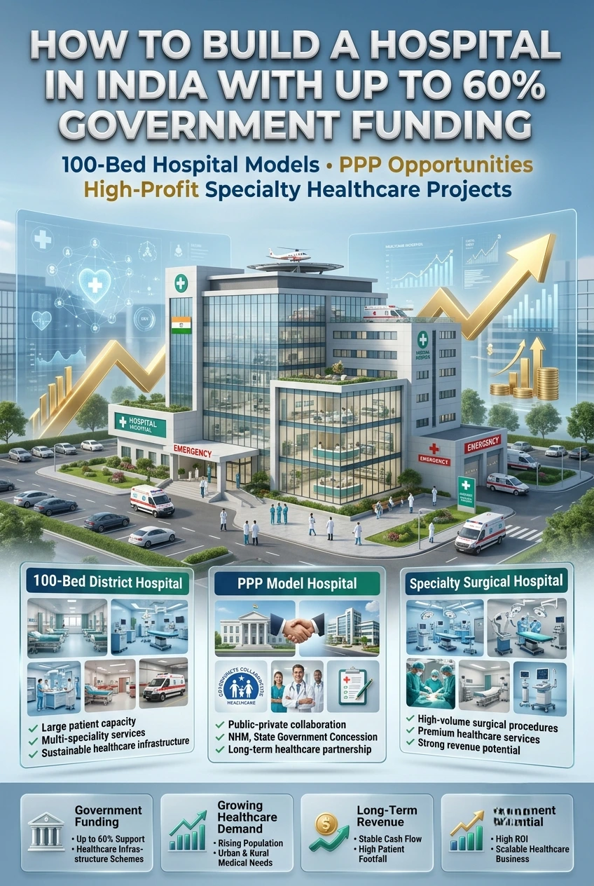 Hospital business in India with government funding and healthcare infrastructure
